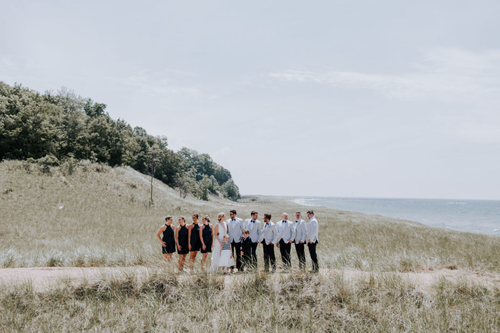 Wedding Party on Lake Michigan in Holland